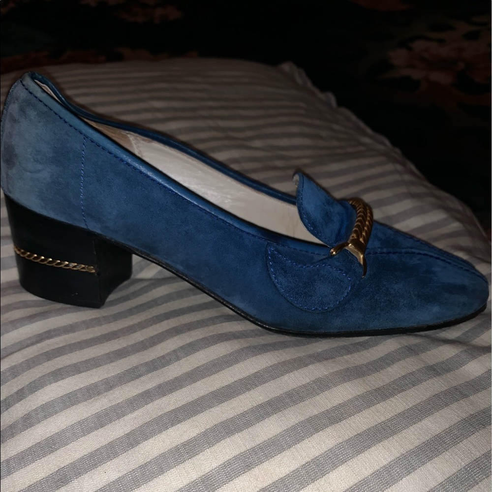 Gucci Vintage Blue velvet Loafers